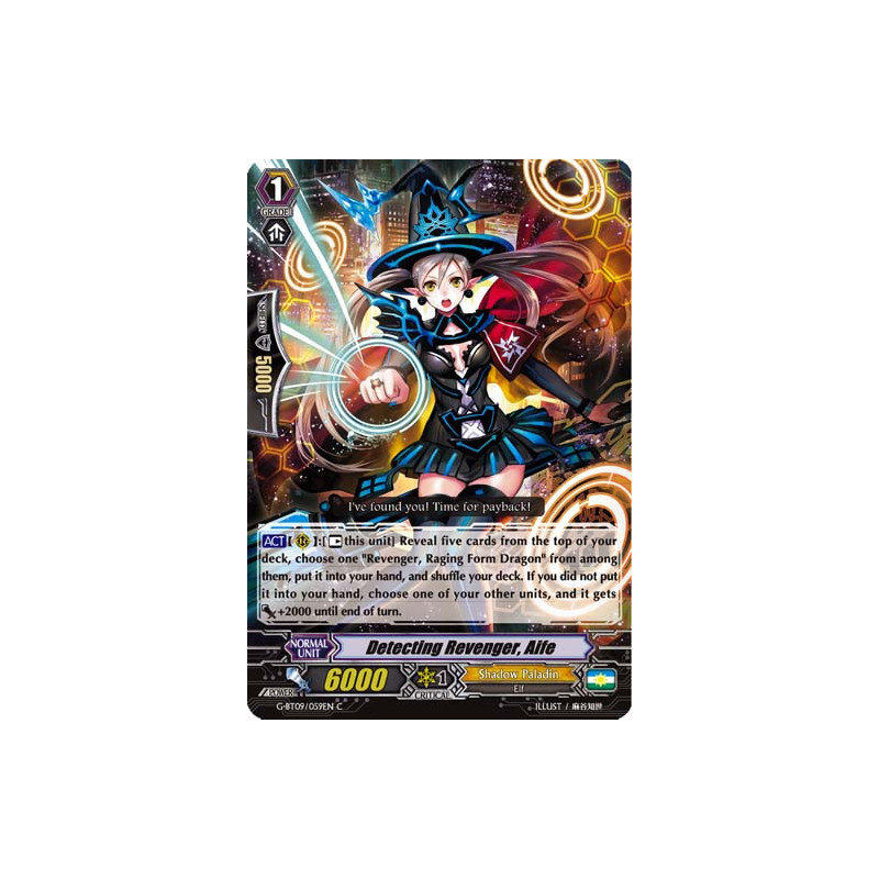 Vanguard_TCG_card_G-BT09_059EN_C_Detecting_Revenger_Aife_Divine_Dragon_Caper
