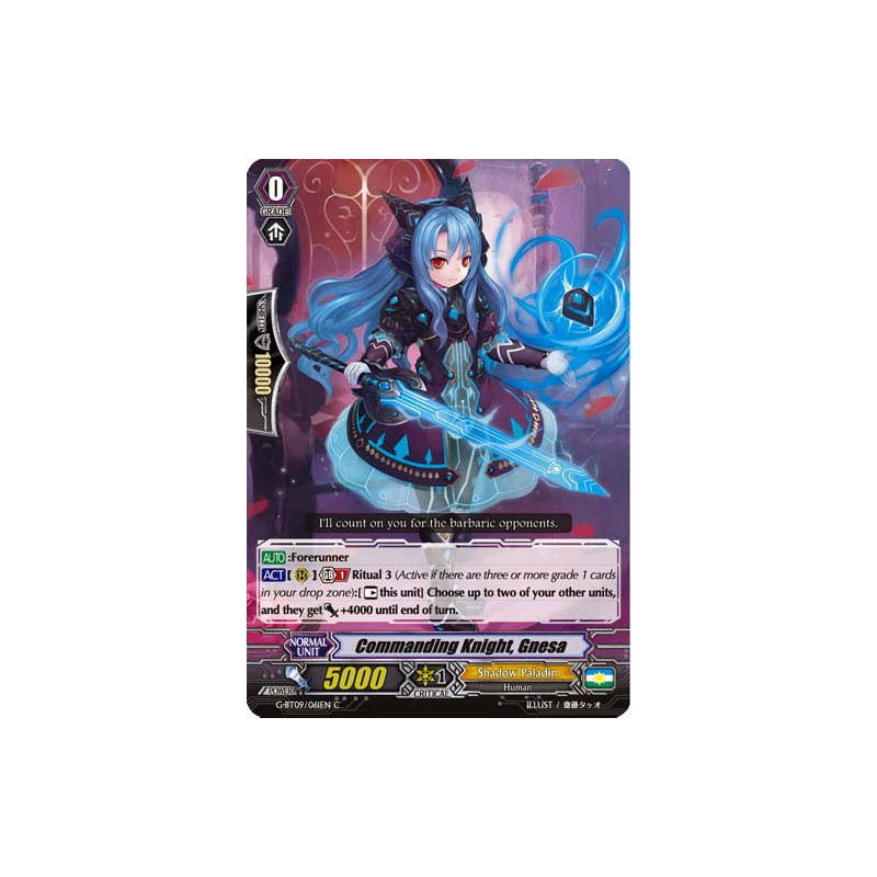 Vanguard_TCG_card_G-BT09_061EN_C_Commanding_Knight_Gnesa_Divine_Dragon_Caper