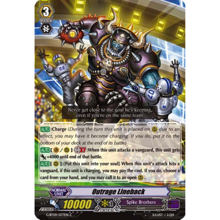 Vanguard_TCG_card_G-BT09_077EN_C_Outrage_Lineback_Divine_Dragon_Caper