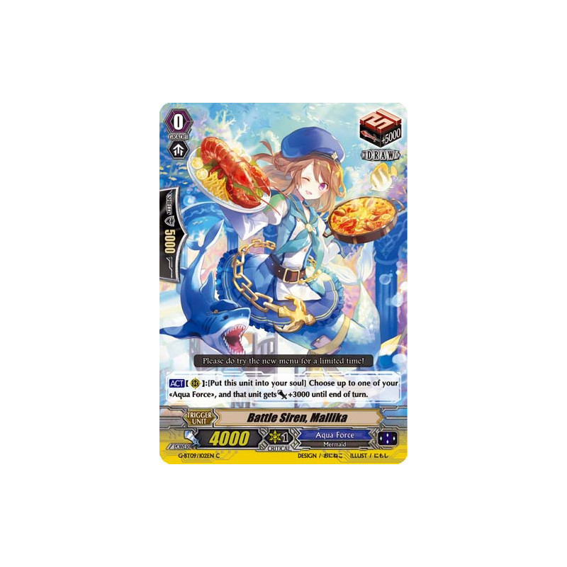 Vanguard_TCG_card_G-BT09_102EN_C_Battle_Siren_Mallika_Divine_Dragon_Caper