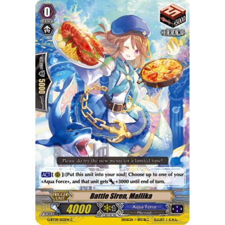 Vanguard_TCG_card_G-BT09_102EN_C_Battle_Siren_Mallika_Divine_Dragon_Caper