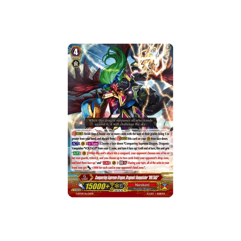 Vanguard_TCG_card_G-BT09_Re02EN_Re_Conquering_Supreme_Dragon_Dragonic_Vanquisher_VOLTAGE_Divine_Dragon_Caper