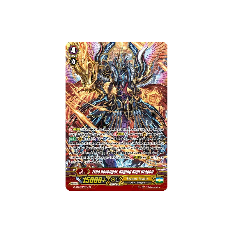 Vanguard_TCG_card_G-BT09_S02EN_SP_True_Revenger_Raging_Rapt_Dragon_Divine_Dragon_Caper