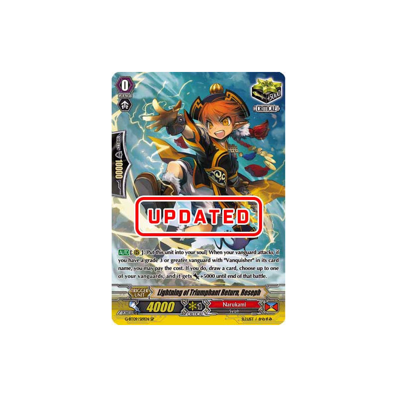 Vanguard_TCG_card_G-BT09_S19EN_SP_Lightning_of_Triumphant_Return_Reseph_Divine_Dragon_Caper