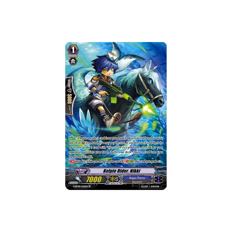 Vanguard_TCG_card_G-BT09_S25EN_SP_Kelpie_Rider_Nikki_Divine_Dragon_Caper