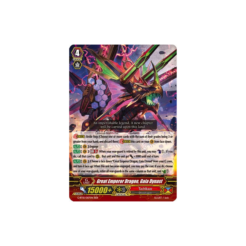 Vanguard_TCG_card_G-BT10_007EN_RRR_Great_Emperor_Dragon_Gaia_Dynast_Raging_Clash_of_the_Blade_Fangs