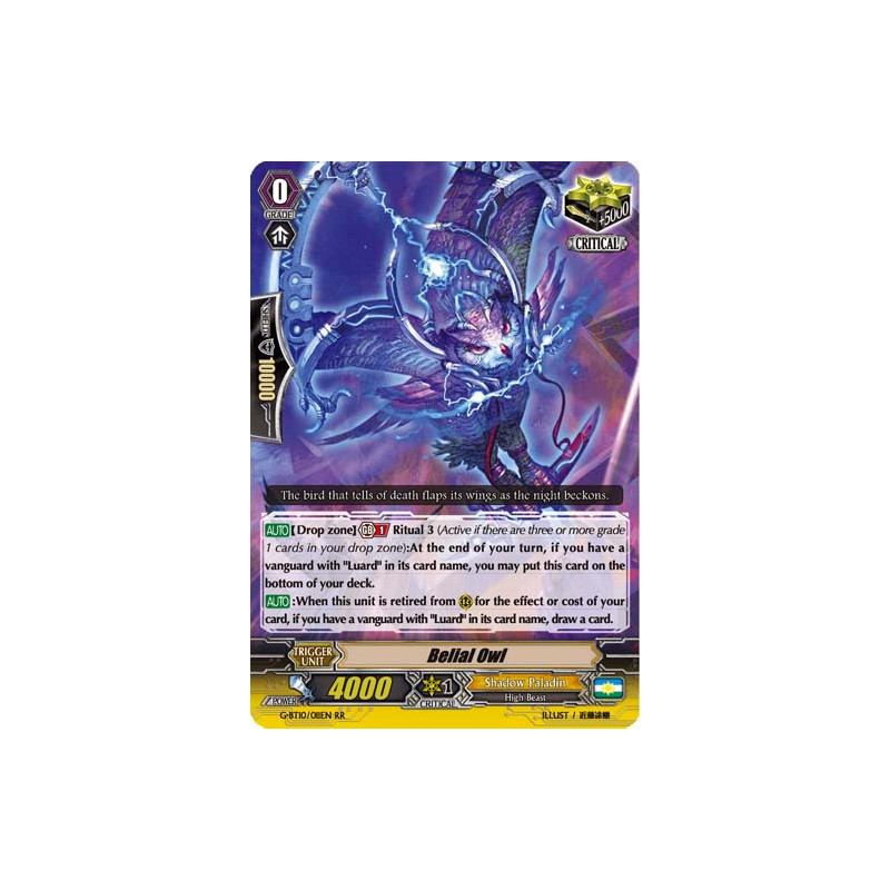 Vanguard_TCG_card_G-BT10_011EN_RR_Belial_Owl_Raging_Clash_of_the_Blade_Fangs
