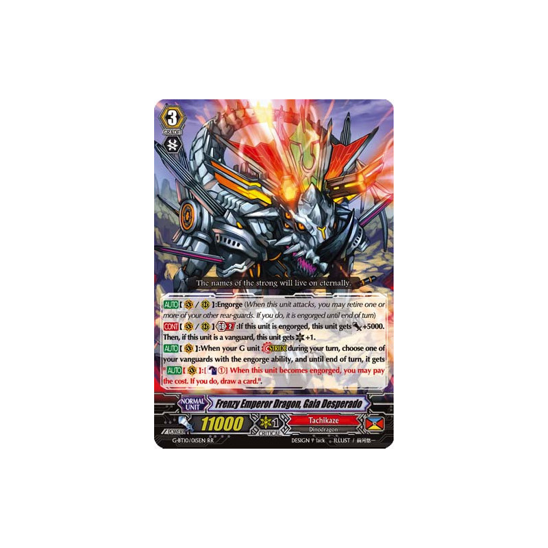Vanguard_TCG_card_G-BT10_015EN_RR_Frenzy_Emperor_Dragon_Gaia_Desperado_Raging_Clash_of_the_Blade_Fangs