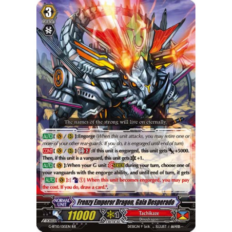 Vanguard_TCG_card_G-BT10_015EN_RR_Frenzy_Emperor_Dragon_Gaia_Desperado_Raging_Clash_of_the_Blade_Fangs