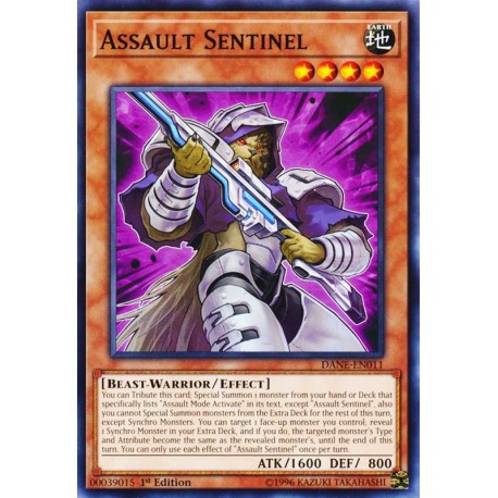3 x Assault Sentinel DANE-EN011 Common 1st Ed Yugioh cards 