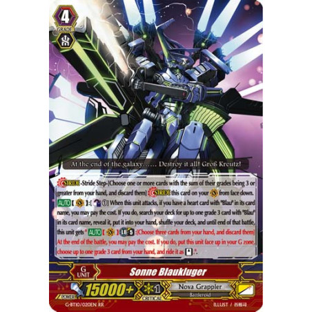 Vanguard_TCG_card_G-BT10_020EN_RR_Sonne_Blaukluger_Raging_Clash_of_the_Blade_Fangs