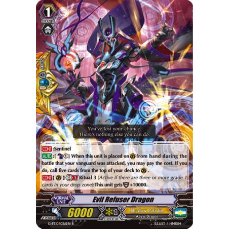 Vanguard_TCG_card_G-BT10_026EN_R_Evil_Refuser_Dragon_Raging_Clash_of_the_Blade_Fangs