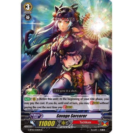 Vanguard_TCG_card_G-BT10_031EN_R_Savage_Sorcerer_Raging_Clash_of_the_Blade_Fangs