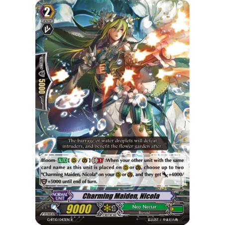Vanguard_TCG_card_G-BT10_043EN_R_Charming_Maiden_Nicola_Raging_Clash_of_the_Blade_Fangs