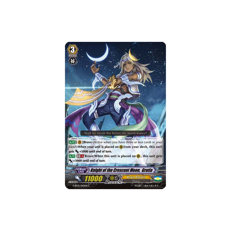 Vanguard_TCG_card_G-BT10_045EN_C_Knight_of_the_Crescent_Moon_Gratia_Raging_Clash_of_the_Blade_Fangs