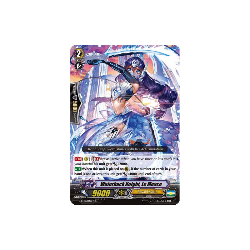 Vanguard_TCG_card_G-BT10_046EN_C_Waterback_Knight_Le_Meace_Raging_Clash_of_the_Blade_Fangs
