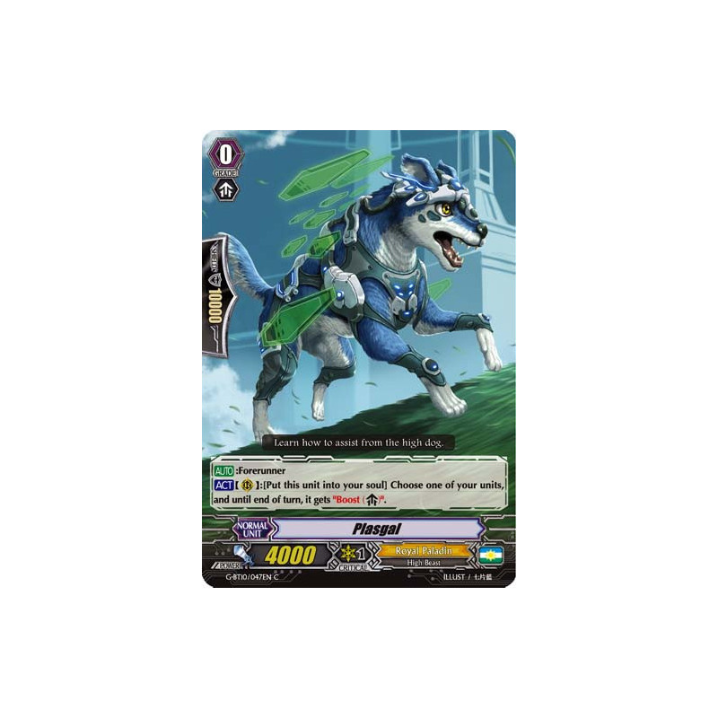 Vanguard_TCG_card_G-BT10_047EN_C_Plasgal_Raging_Clash_of_the_Blade_Fangs