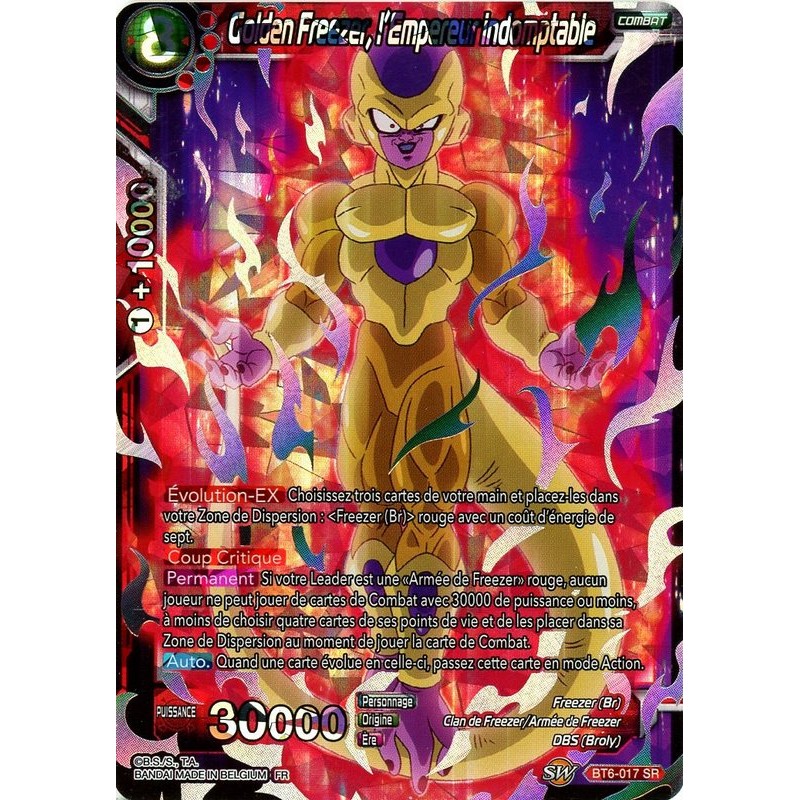 l'Empereur indomptable BT6-017 SR Golden Freezer Dragon Ball Super Card Game 