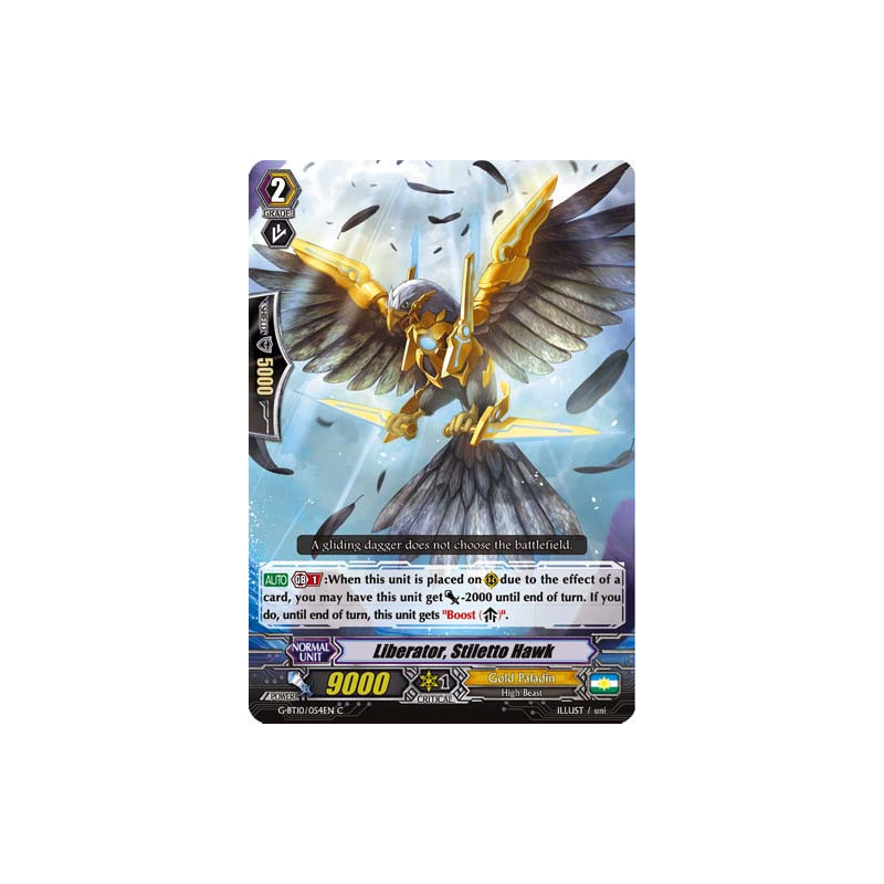 Vanguard_TCG_card_G-BT10_054EN_C_Liberator_Stiletto_Hawk_Raging_Clash_of_the_Blade_Fangs