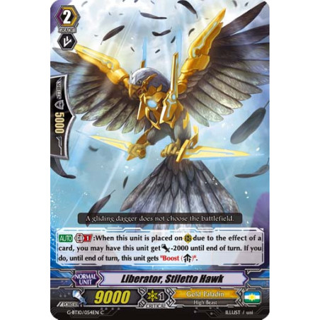 Vanguard_TCG_card_G-BT10_054EN_C_Liberator_Stiletto_Hawk_Raging_Clash_of_the_Blade_Fangs