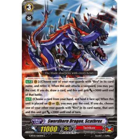 Vanguard_TCG_card_G-BT10_060EN_C_Swordhorn_Dragon_Scathrex_Raging_Clash_of_the_Blade_Fangs