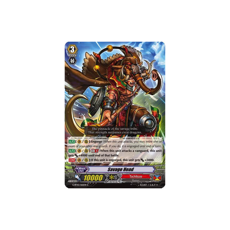 Vanguard_TCG_card_G-BT10_061EN_C_Savage_Head_Raging_Clash_of_the_Blade_Fangs