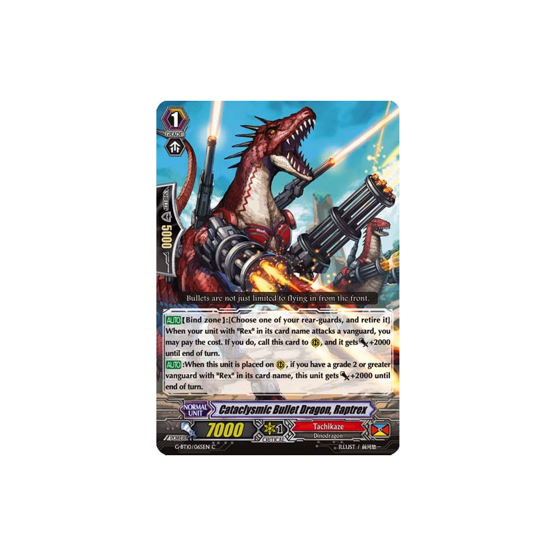 Vanguard_TCG_card_G-BT10_065EN_C_Cataclysmic_Bullet_Dragon_Raptrex_Raging_Clash_of_the_Blade_Fangs