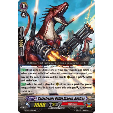 Vanguard_TCG_card_G-BT10_065EN_C_Cataclysmic_Bullet_Dragon_Raptrex_Raging_Clash_of_the_Blade_Fangs