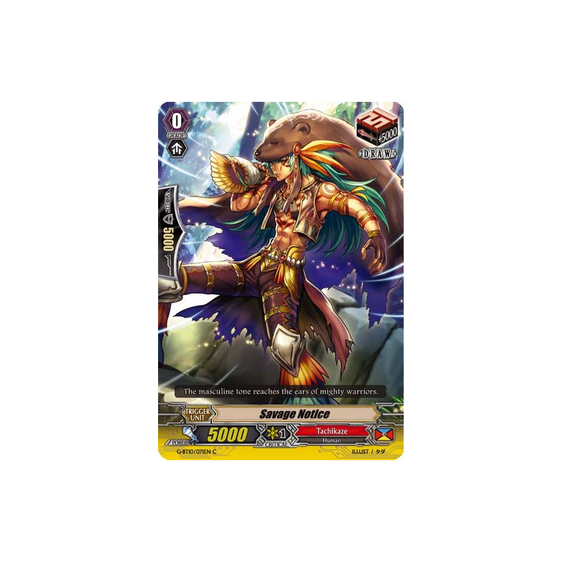 Vanguard_TCG_card_G-BT10_071EN_C_Savage_Notice_Raging_Clash_of_the_Blade_Fangs