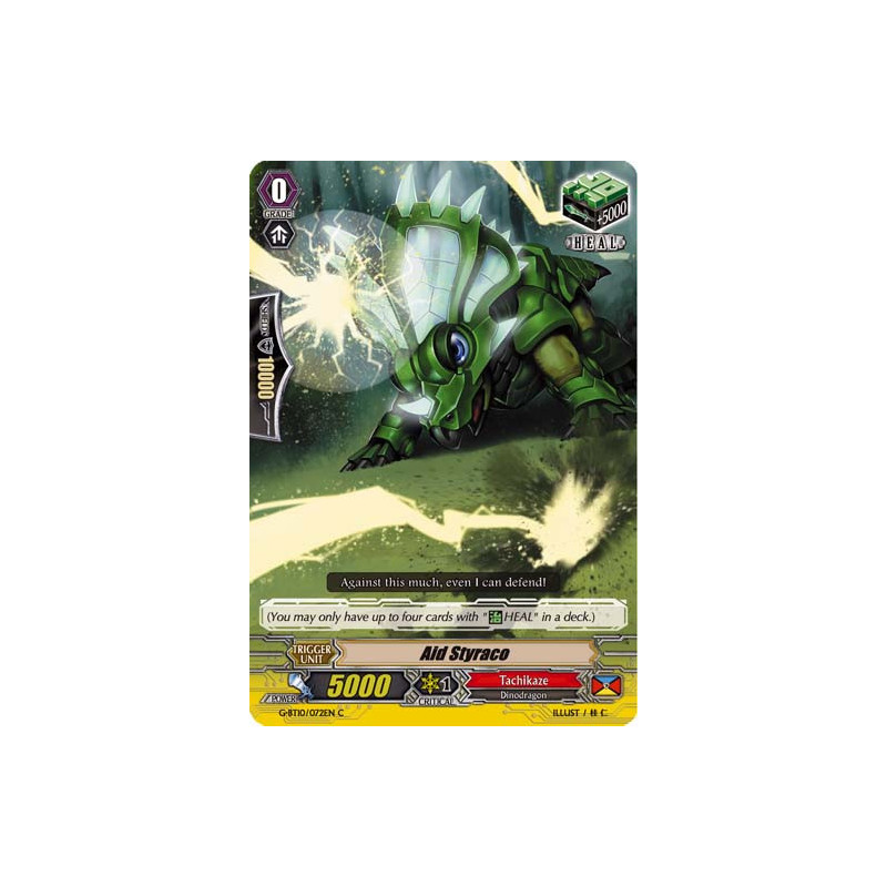 Vanguard_TCG_card_G-BT10_072EN_C_Aid_Styraco_Raging_Clash_of_the_Blade_Fangs