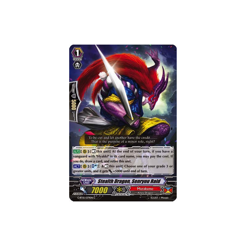 Vanguard_TCG_card_G-BT10_079EN_C_Stealth_Dragon_Senryou_Raid_Raging_Clash_of_the_Blade_Fangs