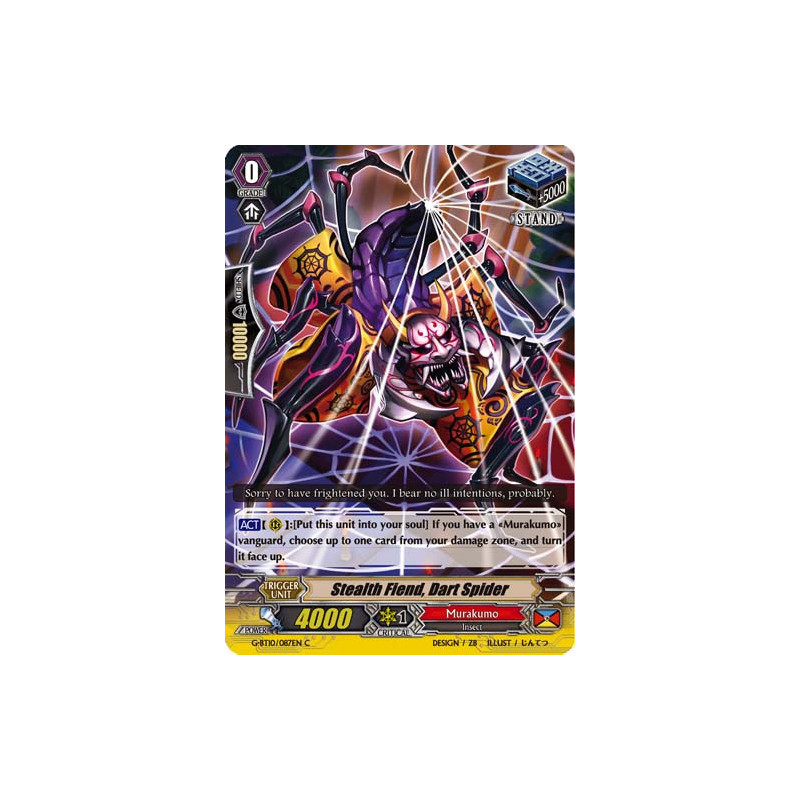 Vanguard_TCG_card_G-BT10_087EN_C_Stealth_Fiend_Dart_Spider_Raging_Clash_of_the_Blade_Fangs