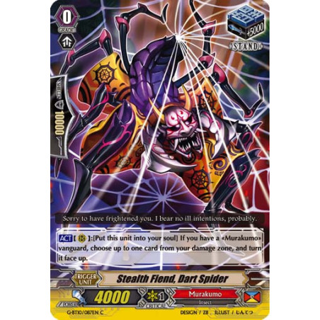 Vanguard_TCG_card_G-BT10_087EN_C_Stealth_Fiend_Dart_Spider_Raging_Clash_of_the_Blade_Fangs