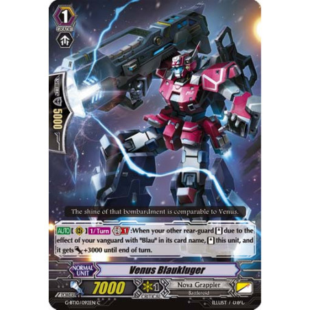 Vanguard_TCG_card_G-BT10_092EN_C_Venus_Blaukluger_Raging_Clash_of_the_Blade_Fangs