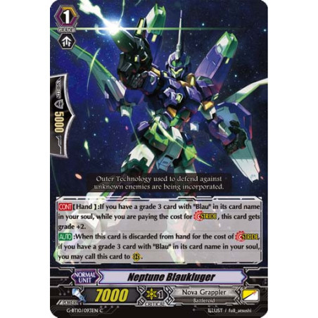 Vanguard_TCG_card_G-BT10_093EN_C_Neptune_Blaukluger_Raging_Clash_of_the_Blade_Fangs