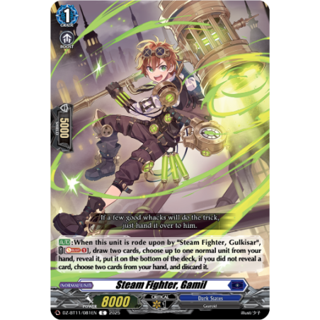 Vanguard_TCG_card_DZ-BT11_081EN_C_Steam_Fighter_Gamil_Symphony_of_Might_Bloom
