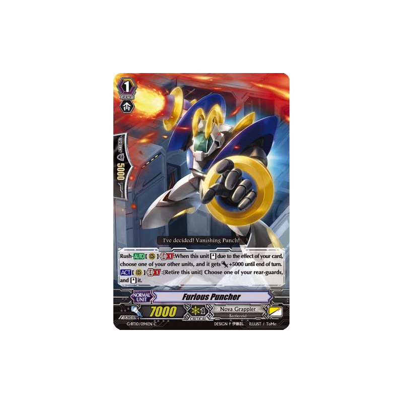 Vanguard_TCG_card_G-BT10_094EN_C_Furious_Puncher_Raging_Clash_of_the_Blade_Fangs