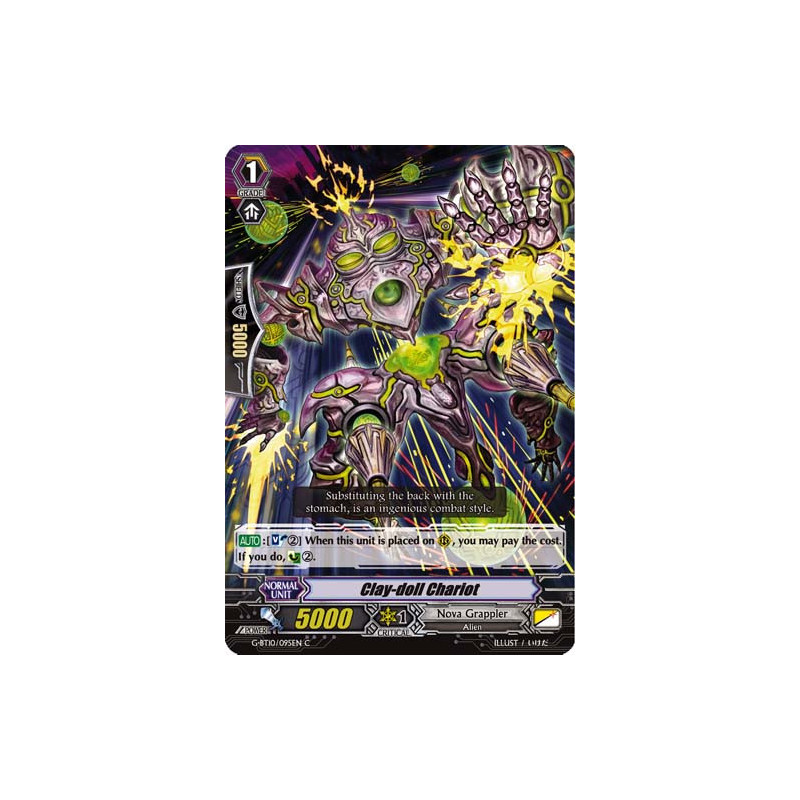 Vanguard_TCG_card_G-BT10_095EN_C_Clay-doll_Chariot_Raging_Clash_of_the_Blade_Fangs