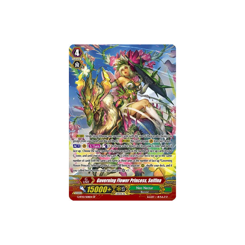 Vanguard_TCG_card_G-BT10_S08EN_SP_Governing_Flower_Princess_Selfina_Raging_Clash_of_the_Blade_Fangs