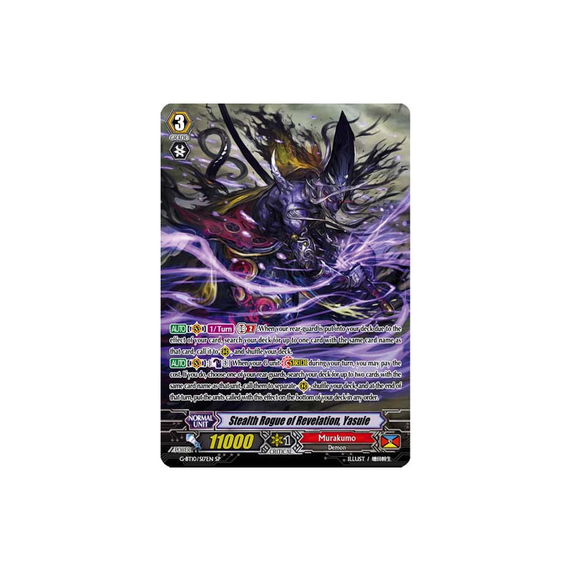 Vanguard_TCG_card_G-BT10_S17EN_SP_Stealth_Rogue_of_Revelation_Yasuie_Raging_Clash_of_the_Blade_Fangs