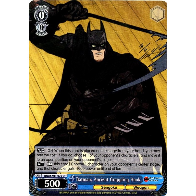 BNJ/SX01-075 U Batman: Ancient Grappling Hook - Weiss Schwarz EN Products »  WS Singles ENGLISH » Batman Ninja ENGLISH Singles - Treasure Chest Games