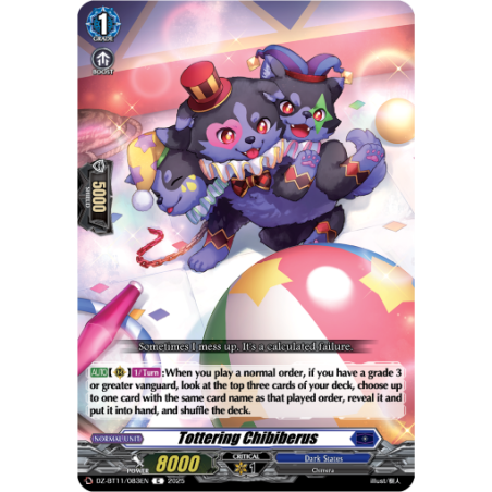 Vanguard_TCG_card_DZ-BT11_083EN_C_Tottering_Chibiberus_Symphony_of_Might_Bloom