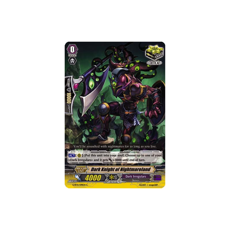 Vanguard_TCG_card_G-BT11_091EN_C_Dark_Knight_of_Nightmareland_Demonic_Advent