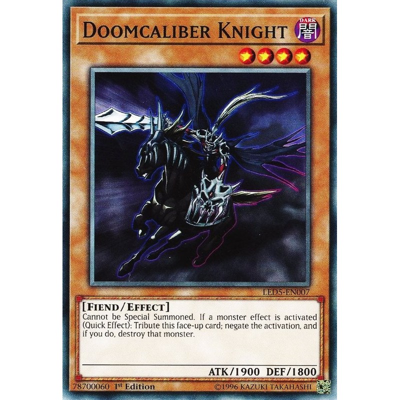  Yu-Gi-Oh! - Doomcaliber Knight - LED5-EN007 - Common