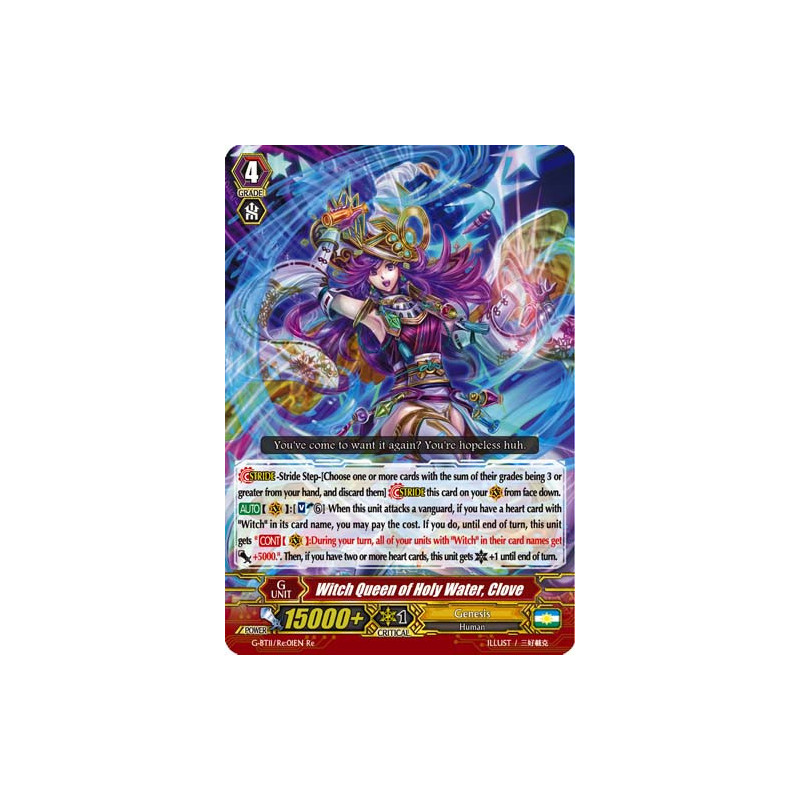 Vanguard_TCG_card_G-BT11_Re01EN_Re_Witch_Queen_of_Holy_Water_Clove_Demonic_Advent