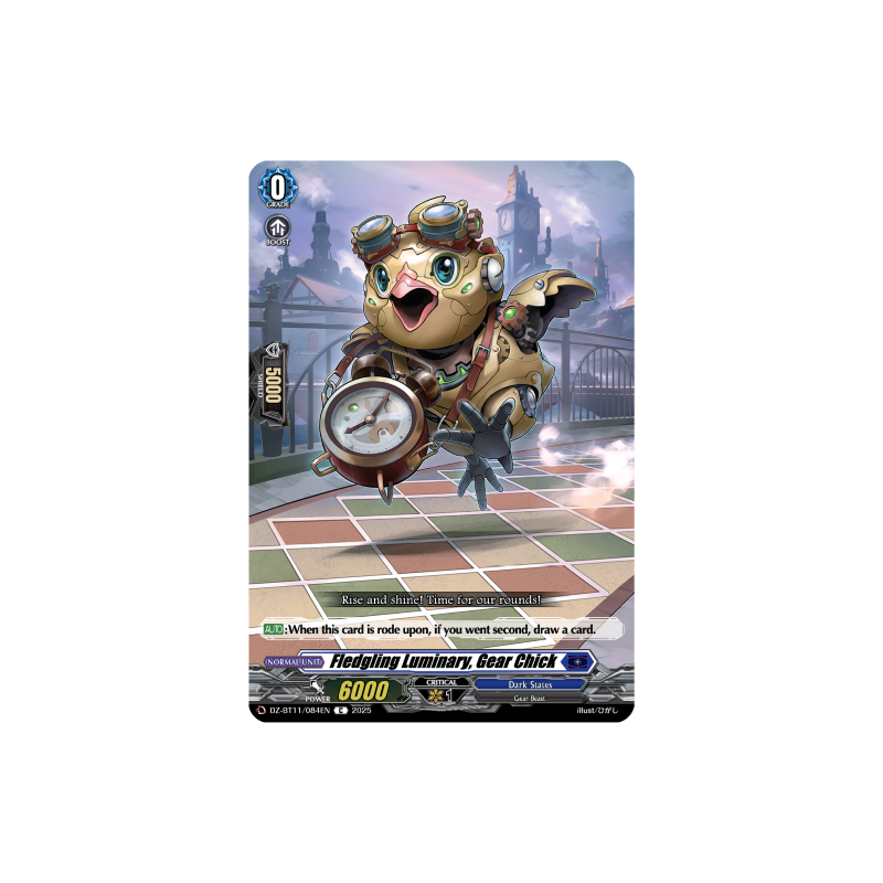 Vanguard_TCG_card_DZ-BT11_084EN_C_Fledgling_Luminary_Gear_Chick_Symphony_of_Might_Bloom