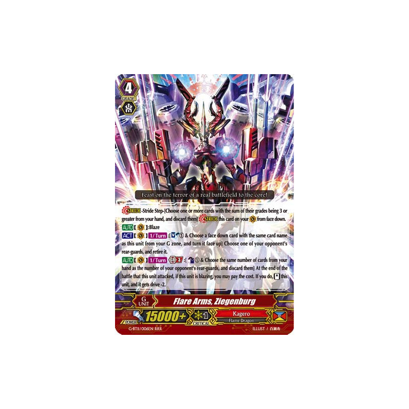 Vanguard_TCG_card_G-BT11_006EN_RRR_Flare_Arms_Ziegenburg_Demonic_Advent
