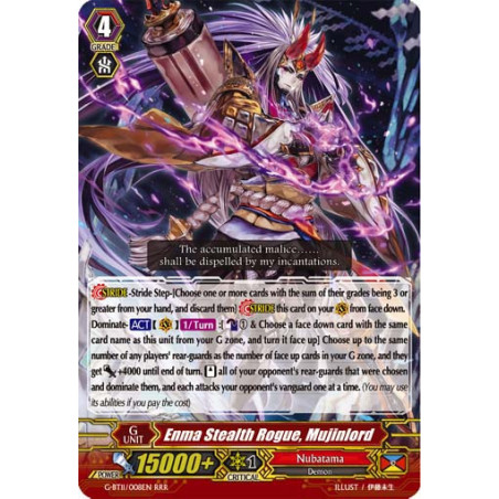 Vanguard_TCG_card_G-BT11_008EN_RRR_Enma_Stealth_Rogue_Mujinlord_Demonic_Advent
