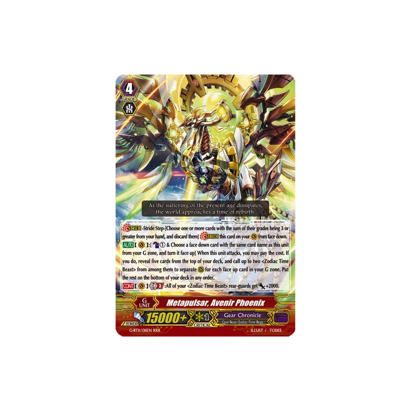 Vanguard_TCG_card_G-BT11_011EN_RR_Metapulsar_Avenir_Phoenix_Demonic_Advent