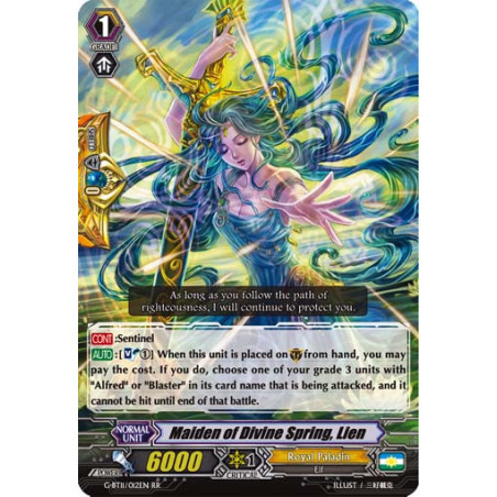 Vanguard_TCG_card_G-BT11_012EN_RR_Maiden_of_Divine_Spring_Lien_Demonic_Advent